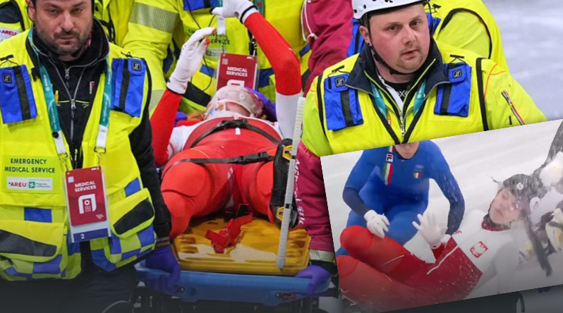 Olimpiyatlarda korkunç kaza! Az daha kör oluyordu