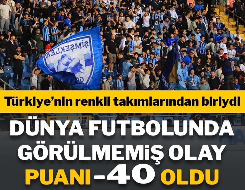 Adana Demirspor'un puanı -40 oldu