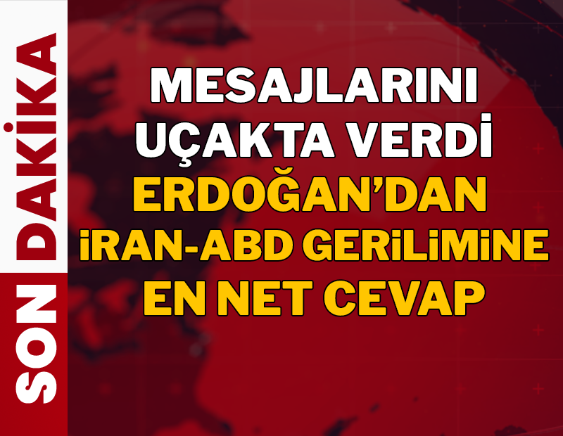 Erdoğan'dan uçakta kritik açıklamalar: SDG anlaşmalara uymalı