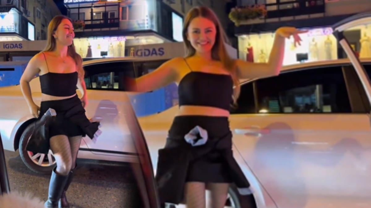 Trafikte araçtan inip dans etmeye başladı