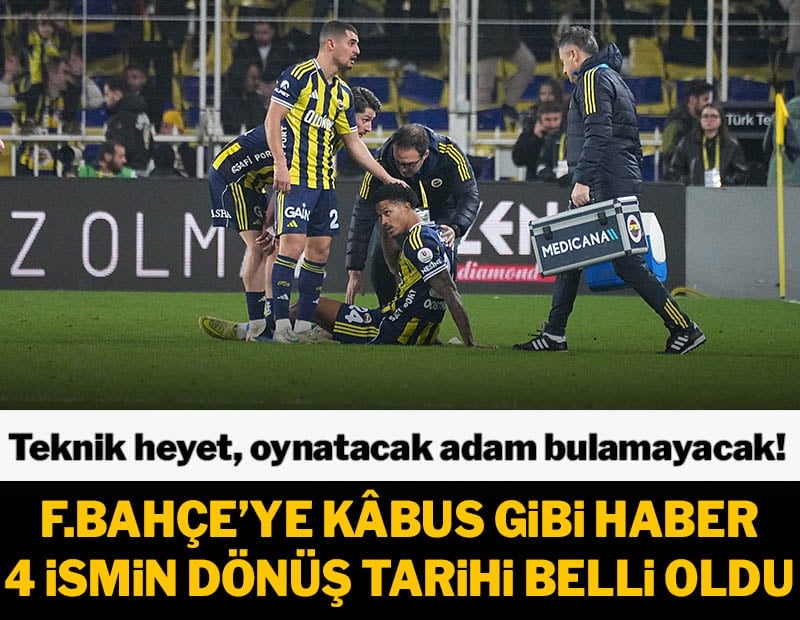 Fenerbahçe'de sakatlık şoku! Dönüş tarihleri netleşti