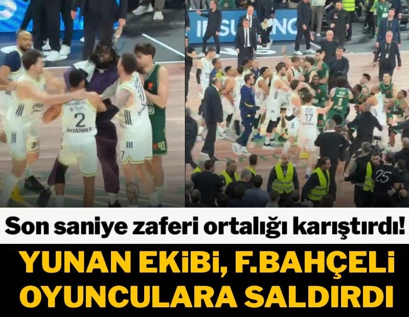 Fenerbahçe Beko, Panathinaikos'u devirdi, ortalık karıştı! Oyuncular birbirine girdi