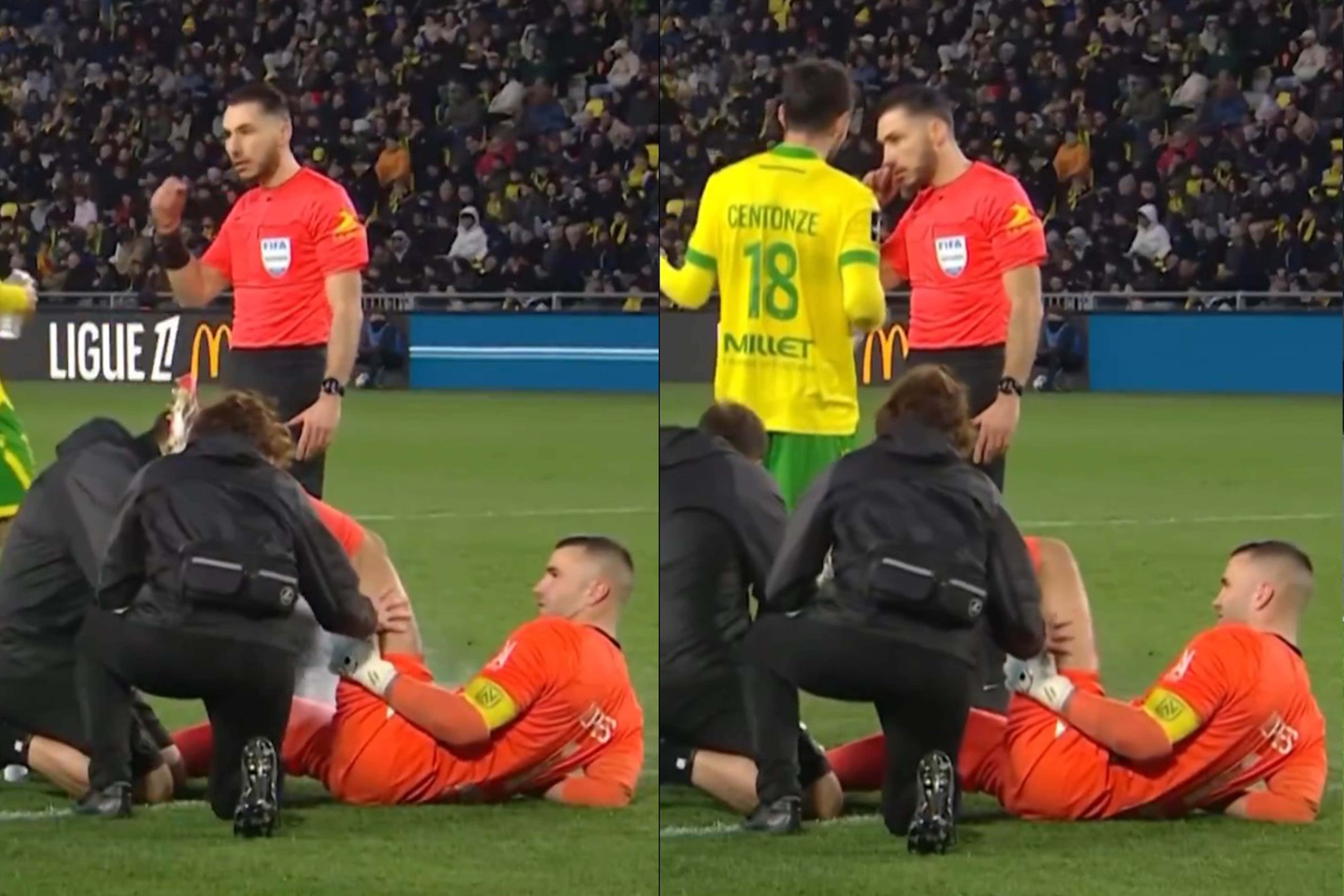 Kaleci sakatlık numarası yaptı, herkesten alkış aldı!