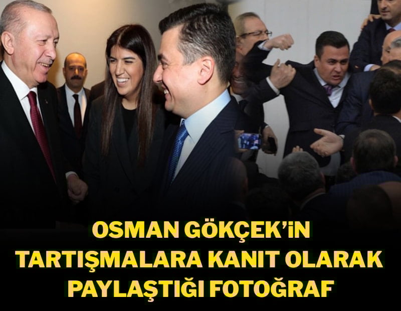 Osman Gökçek'in tartışmalara kanıt olarak paylaştığı fotoğraf