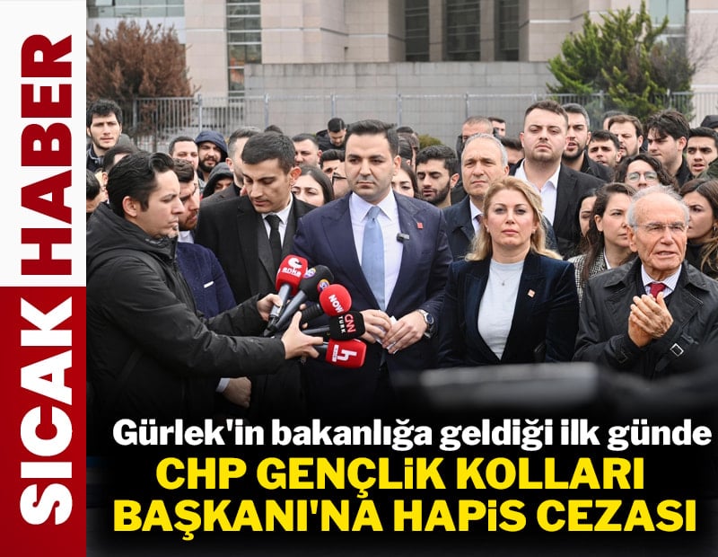 CHP Gençlik Kolları Başkanı'na Akın Gürlek davasında hapis cezası