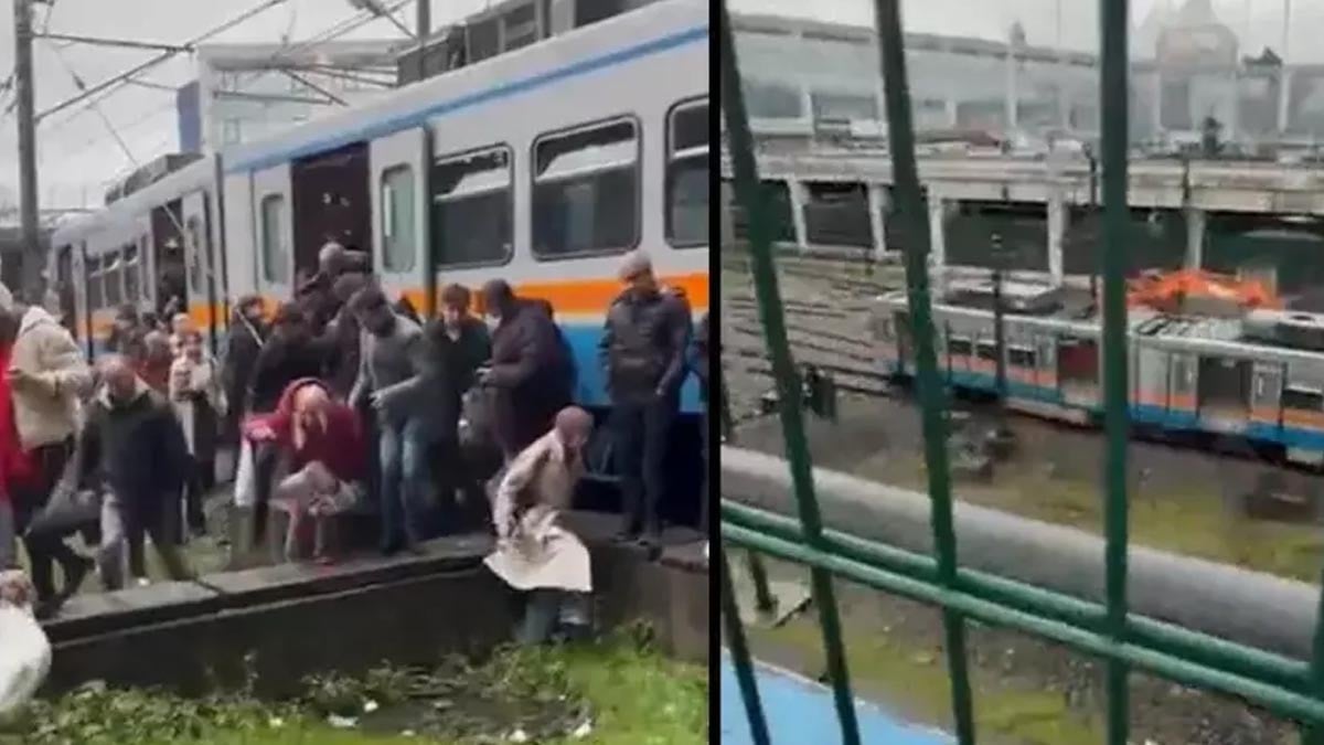 Esenler'de metro raydan çıktı! Vagonlar tahliye edildi