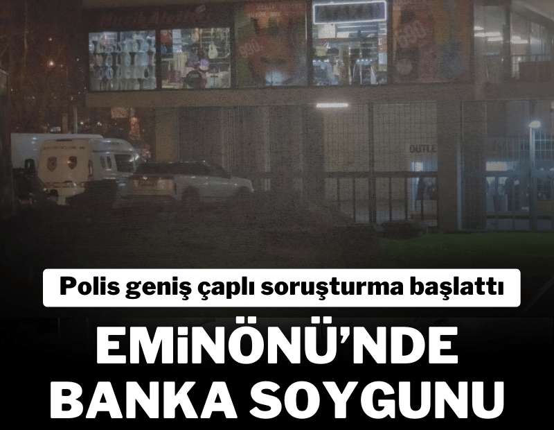 Eminönü'nde panik anları! Bankayı soyup paralarla kaçtı