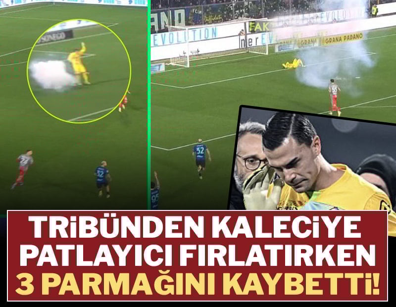 Kaleciye patlayıcı atmaya çalıştı 3 parmağını kaybetti