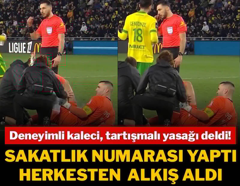 Kaleci sakatlık numarası yaptı, herkesten alkış aldı!