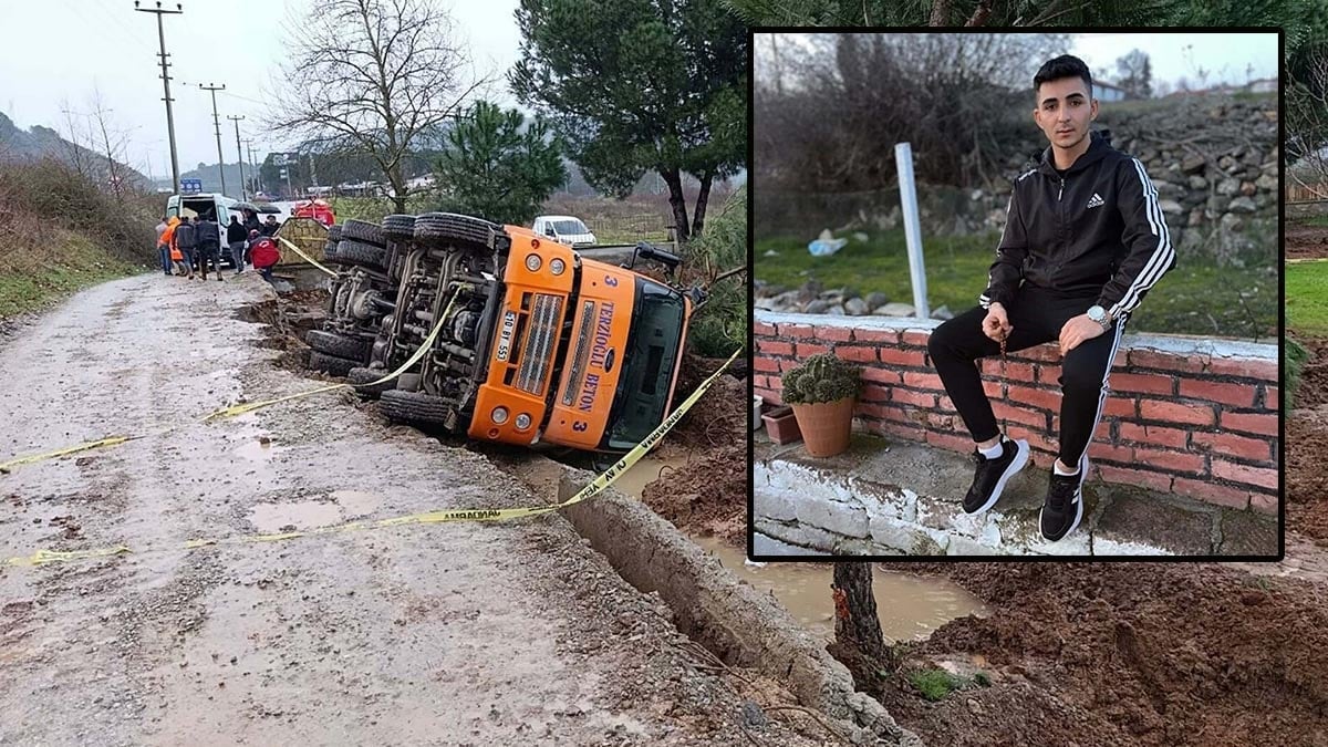 Beton mikseri ağaçların üzerine devrildi, 1 kişi ölü
