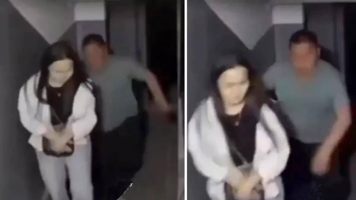 Apartman girişinde dehşet: Küçük kıza yönelik saldırı kamerada