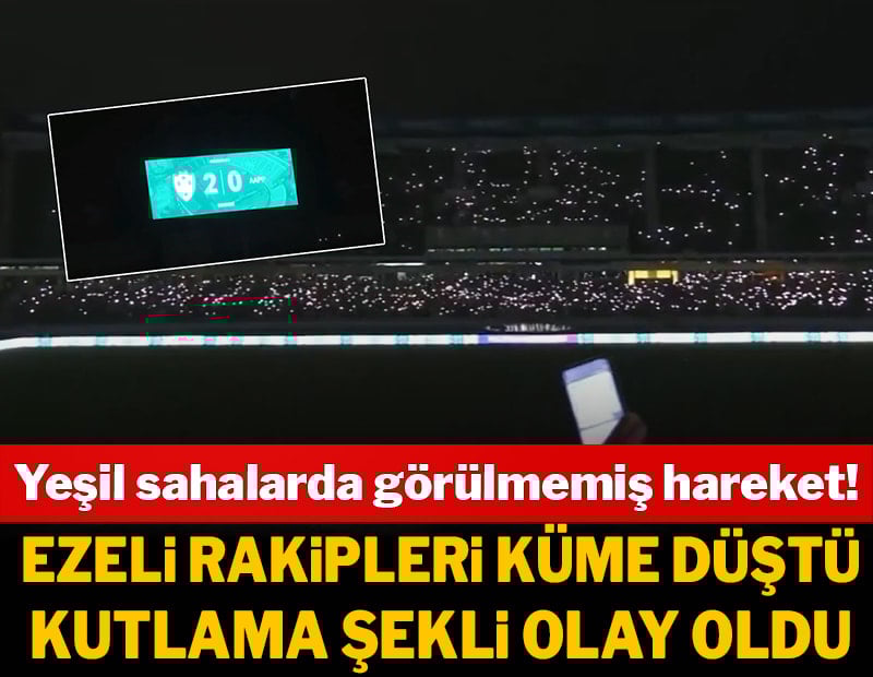 Ezeli rakiplerinin küme düşmesini cenaze marşı ile kutladılar!