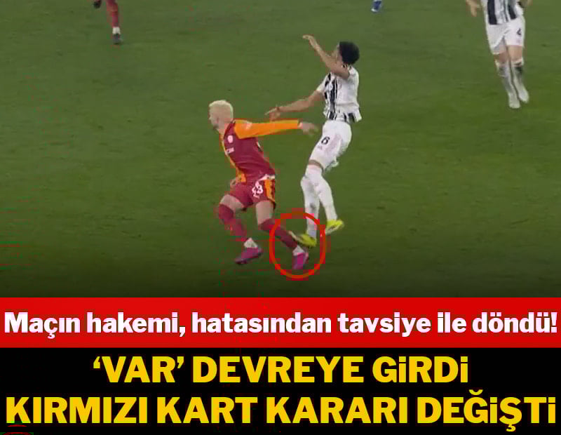 Juventus - Galatasaray maçında ilginç an! Kırmızı kart kararını VAR değiştirdi