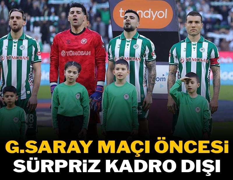 Konyaspor'da Galatasaray maçı öncesi flaş karar! Hem kadro dışı hem prim