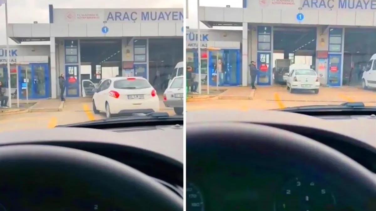 Araç muayenesinden geçemeyen vatandaş, sunulan gerekçeye isyan etti