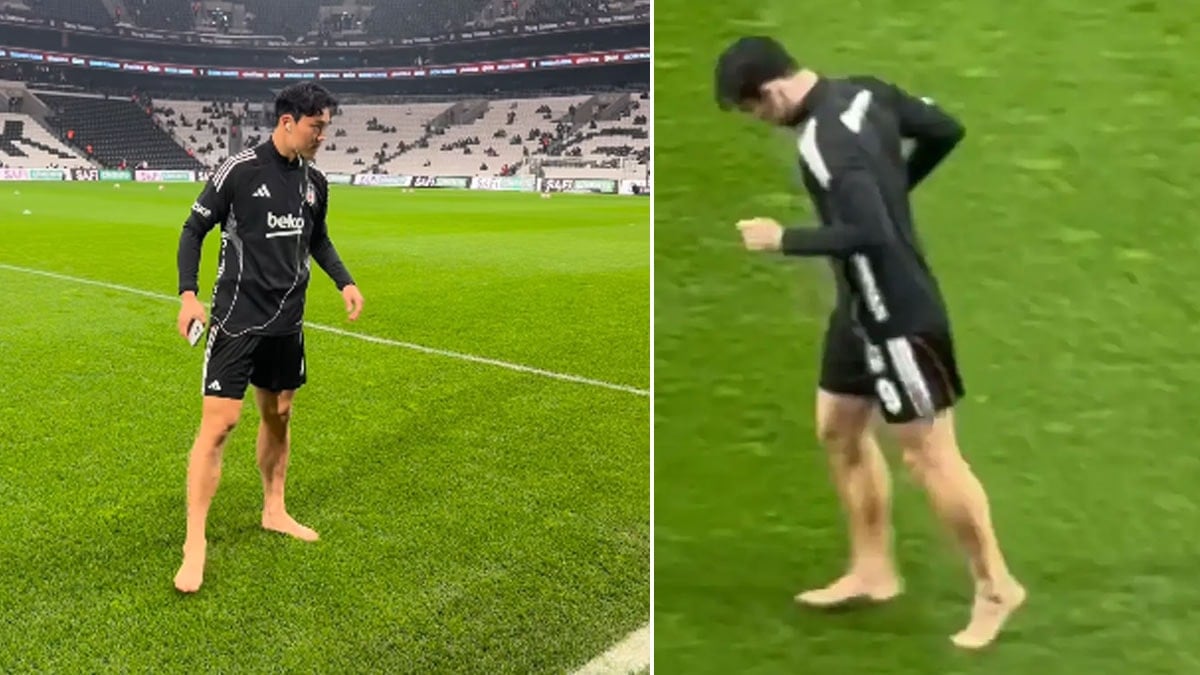 Beşiktaş'ın yeni yıldızı bu yüzden sahaya çıplak ayakla çıkmış