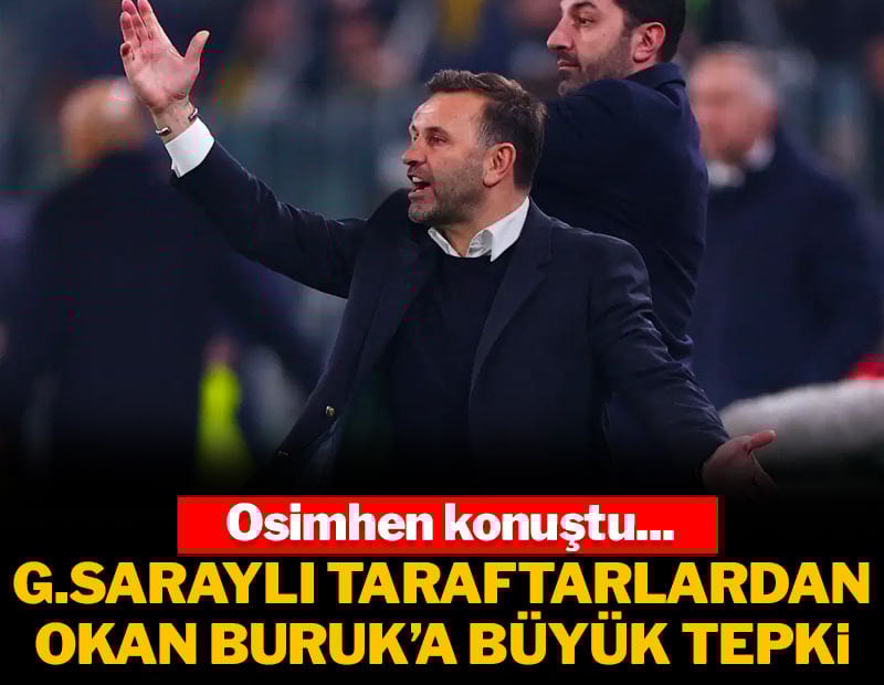 Galatasaray'da taraftarlardan Okan Buruk'a tepki