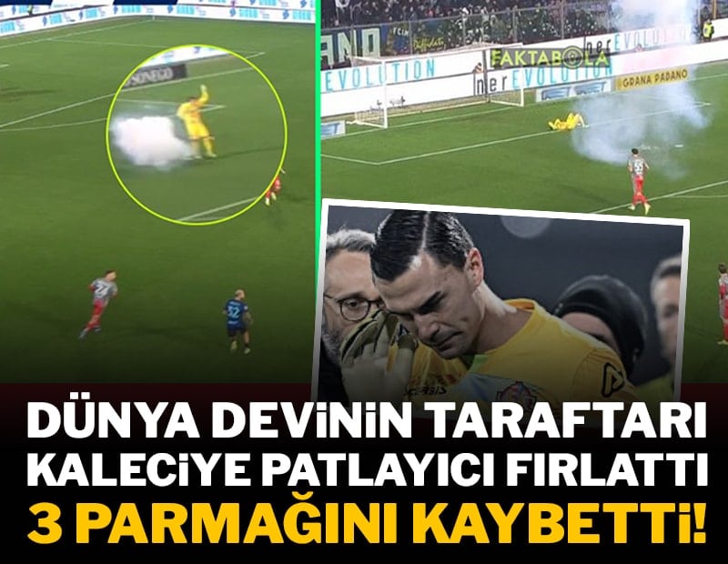 Kaleciye patlayıcı atmaya çalıştı 3 parmağını kaybetti