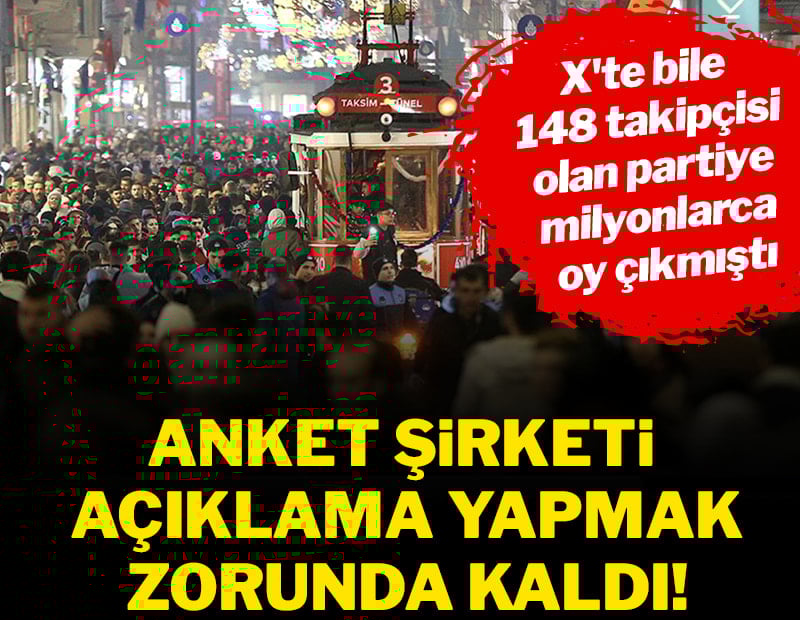 X'te bile 148 takipçisi olan partiye milyonlarca oy çıkmıştı: Anket şirketi açıklama yaptı