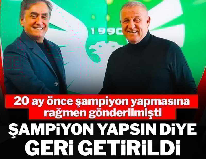 20 ay önce gönderilmişti: Şampiyon yapsın diye geri getirildi