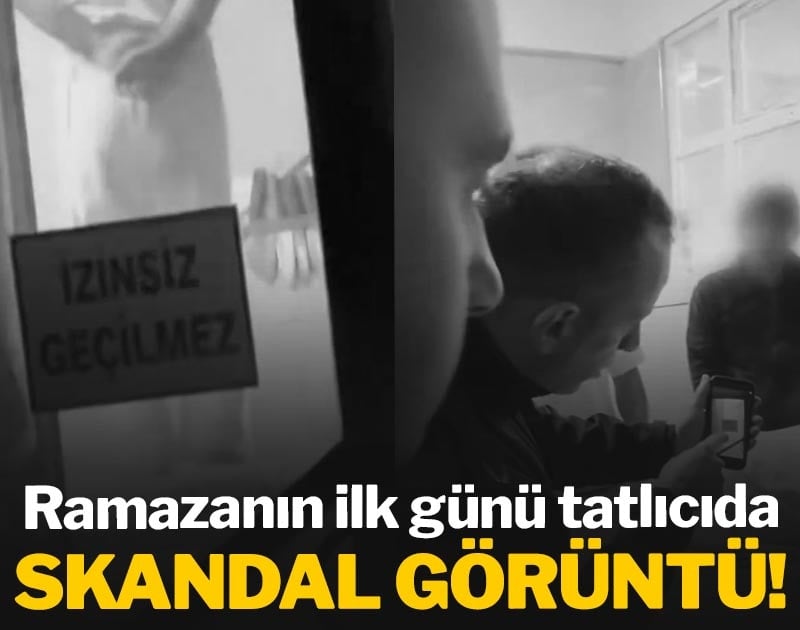 Ramazanın ilk günü tatlıcıda skandal görüntü