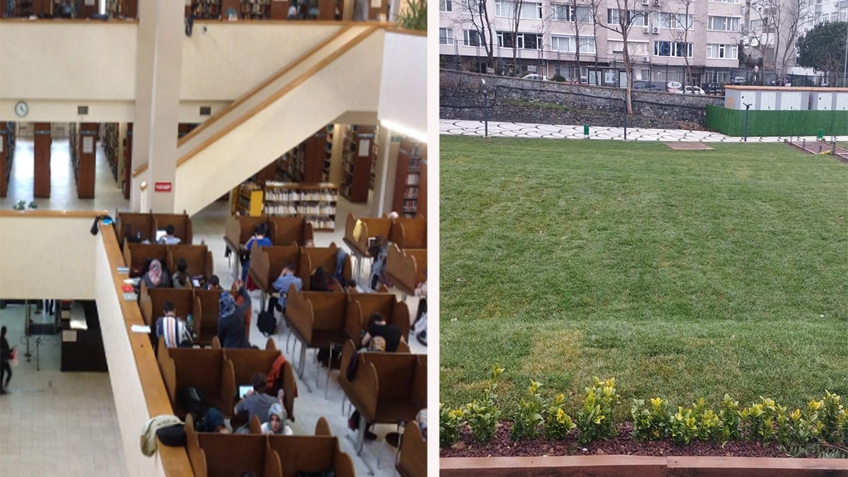 Kayyum Rektör 800 bin kitaplı kütüphaneyi çayır yaptı