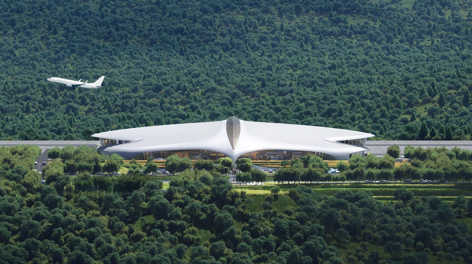 Kuşa benzeyen dev havalimanı açıldı! İnşaatı tam 17 yıl sürdü