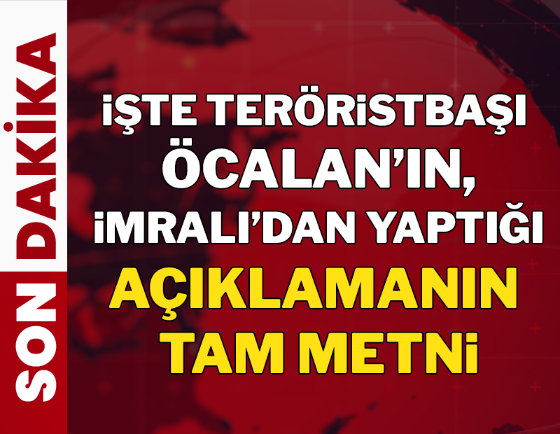 Teröristbaşı Öcalan'ın ikinci mesajı okunuyor...