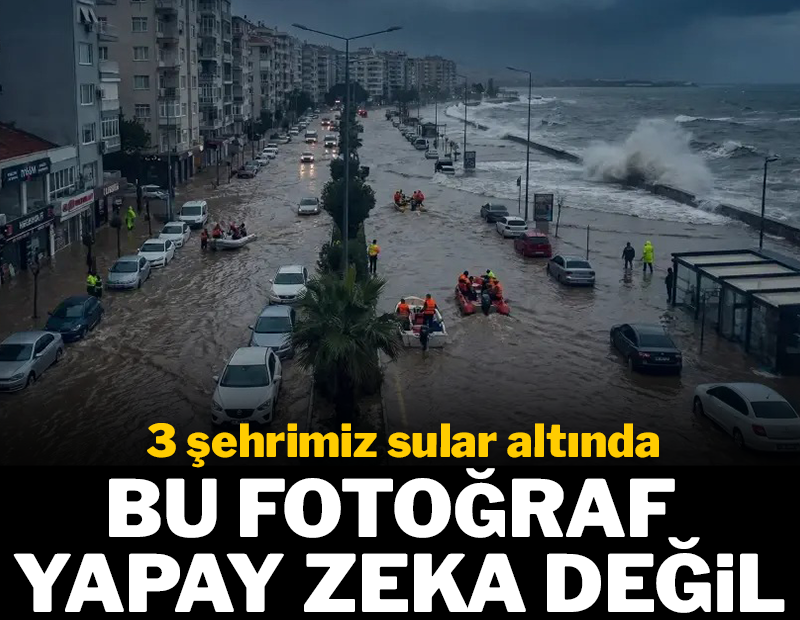 Bu fotoğraf yapay zeka değil! 3 şehrimiz sular altında