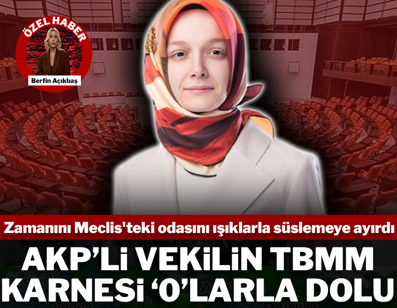 AKP'li vekilin TBMM Karnesi 0'larla dolu! Zamanını Meclis'teki odasını ışıklarla süslemeye ayırdı