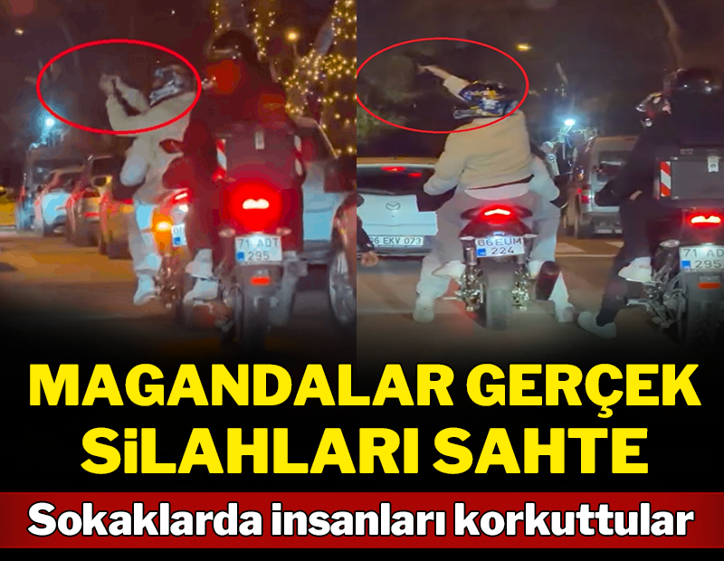 Magandalar gerçek, silahları sahte: Sokaklarda insanları korkuttular