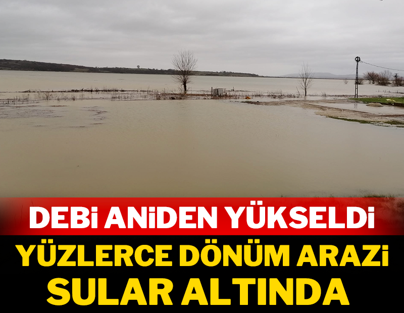 Debi aniden yükseldi yüzlerce dönüm arazi sular altında!