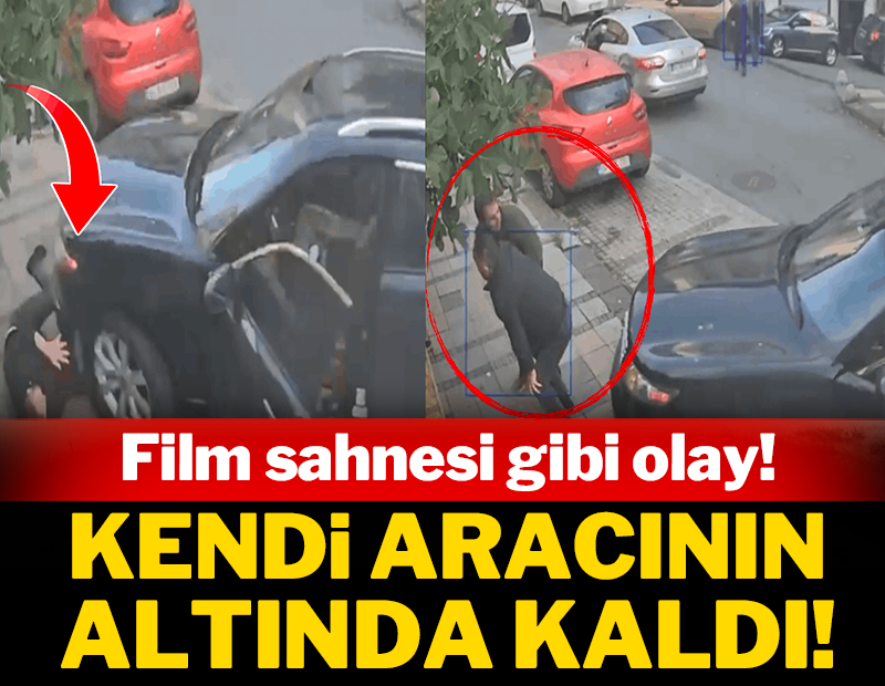 Film sahnesi gibi olay: Kendi aracının altında kaldı!