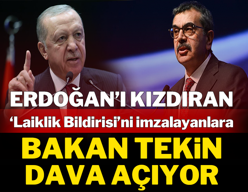 Milli Eğitim Bakanı Tekin üstüne alındı: 'Laikliği Birlikte Savunuyoruz' başlıklı metne dava açacağım