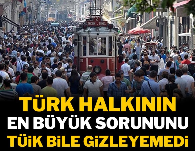 Türk halkının en büyük sorununu TÜİK bile gizleyemedi