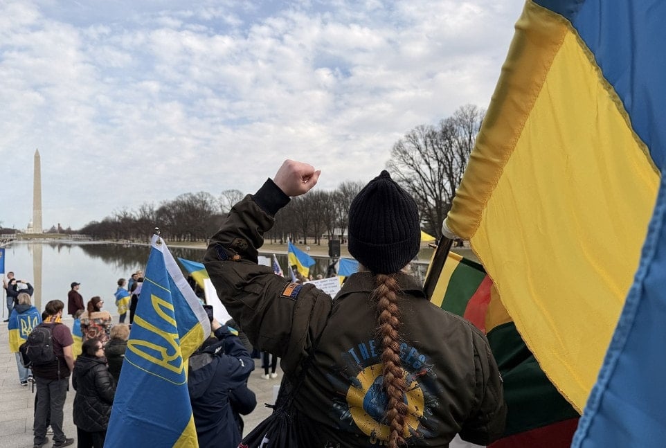 ABD’deUkrayna’ya destek gösterisi düzenlendi