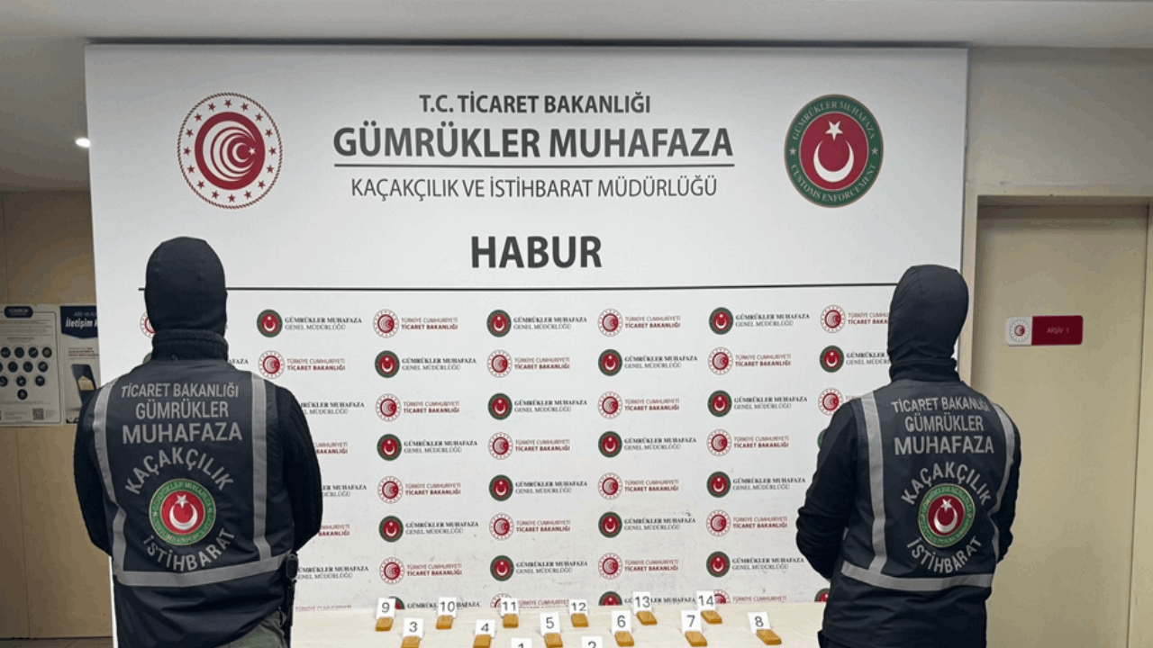 Habur’da 41 kilo kaçak altın yakalandı; 12 gözaltı