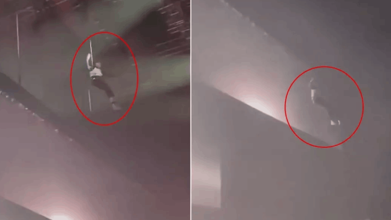 Ünlü şarkıcı konserde 20 metreden yere çakıldı