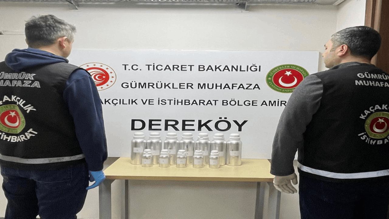 Dereköy Sınır Kapısı'nda 10 kilogram likit esrar ele geçirildi