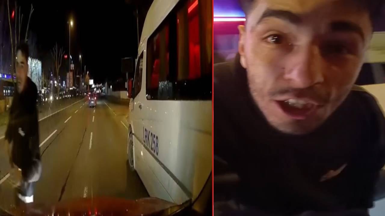 Maganda minibüs şoförü Beşiktaş'ta terör estirdi