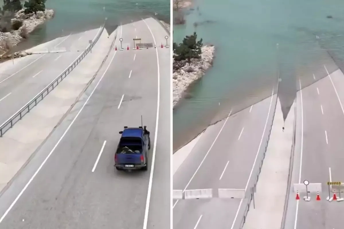 Türkiye'nin en işlek yollarından! Bir yerden sonra deniz başlıyor