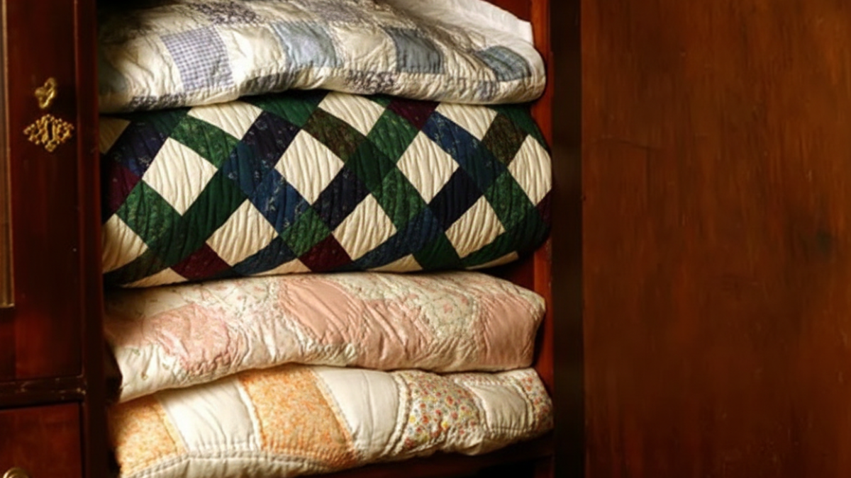 Evinde köy yorganı olan yaşadı