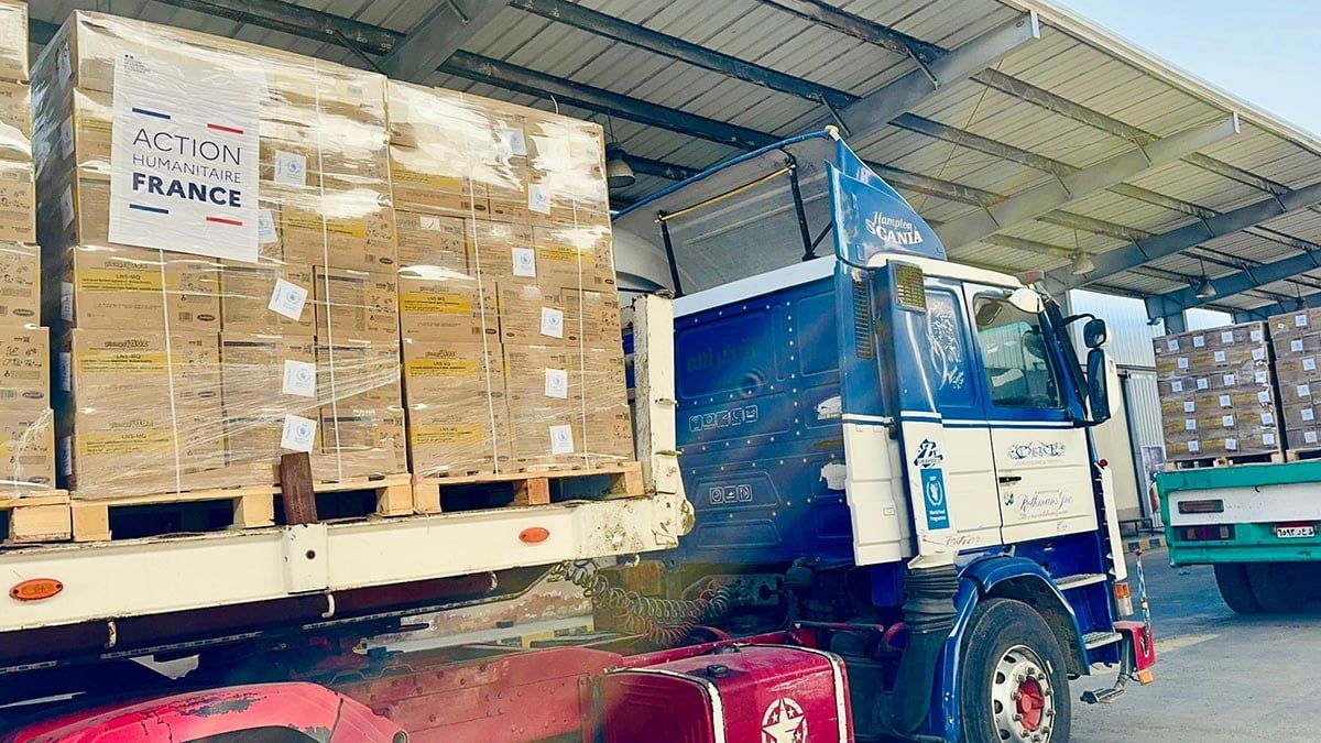 Fransa'dan Gazze'ye 80 ton gıda yardımı