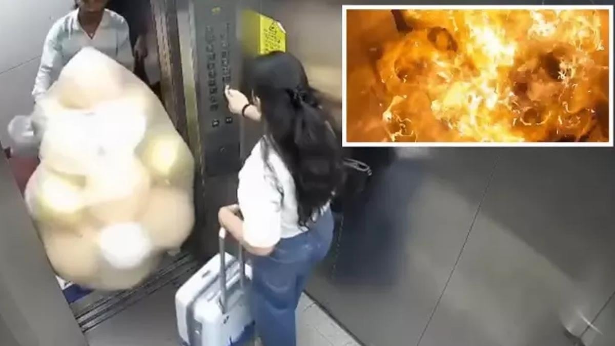 Asansöre biner binmez patladı! Alevler kabini sardı