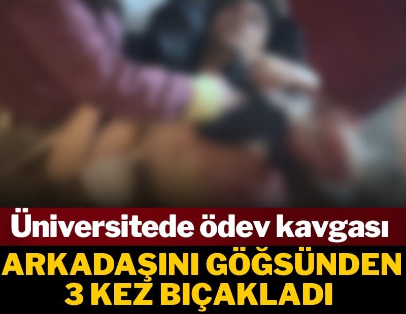 Üniversitede 'dönem ödevi' kavgasında arkadaşını göğsünden bıçakladı