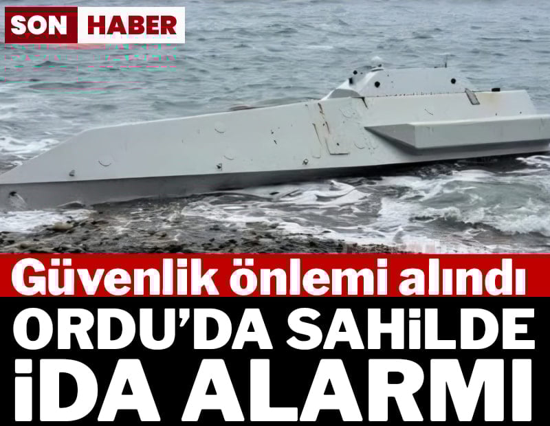 Son dakika... Ordu'da sahilde insansız deniz aracı bulundu