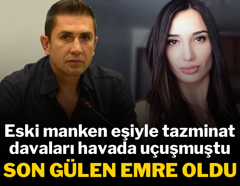 Eski manken eşiyle tazminat davaları havada uçuşmuştu! Son gülen Emre oldu