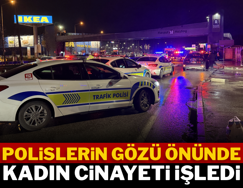Aracından indi, polislerin gözü önünde kadın cinayeti işledi