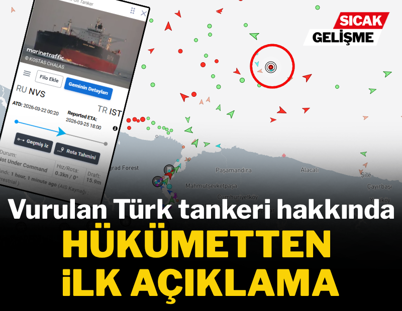 Türk gemisi, İstanbul Boğazı'na 26 kilometre kala vuruldu