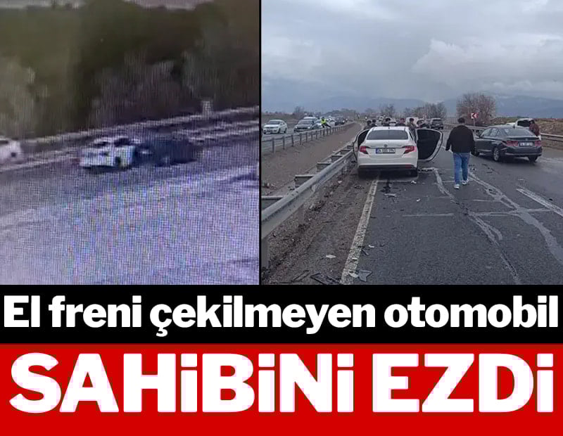 El freni çekilmeyen otomobil faciaya neden oldu